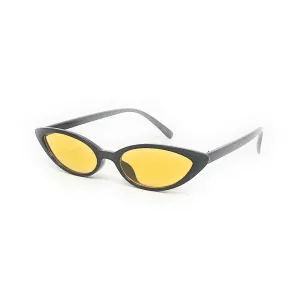 Black 1950s Slim Cats Eye Vintage Sunglasses