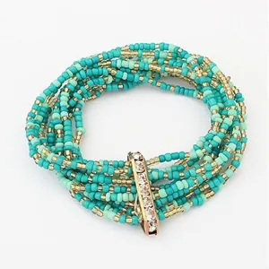 Bohemian Bead Bracelet in Springy Colors
