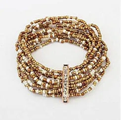 Bohemian Bead Bracelet in Springy Colors