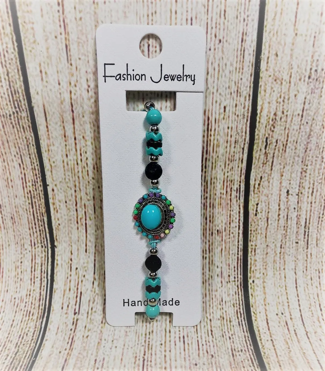 Bohemian Pull String Bracelet Semiprecious Stone Assorted Colors