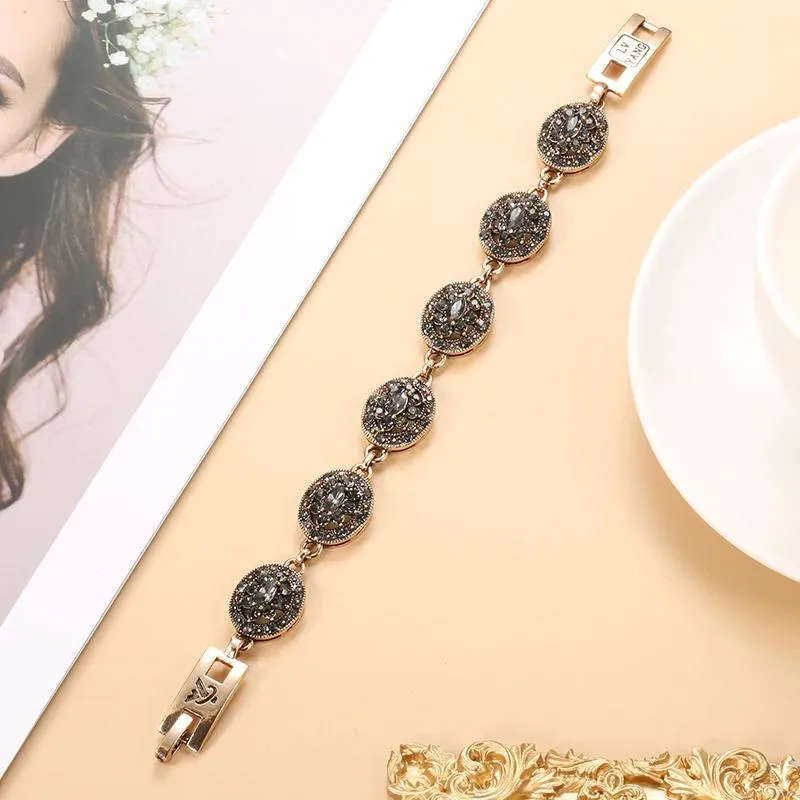 Bohemian Rhinestone Charm Bracelet