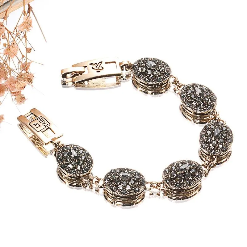 Bohemian Rhinestone Charm Bracelet