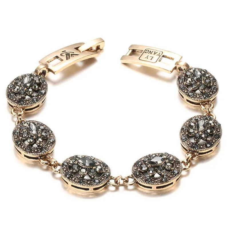 Bohemian Rhinestone Charm Bracelet