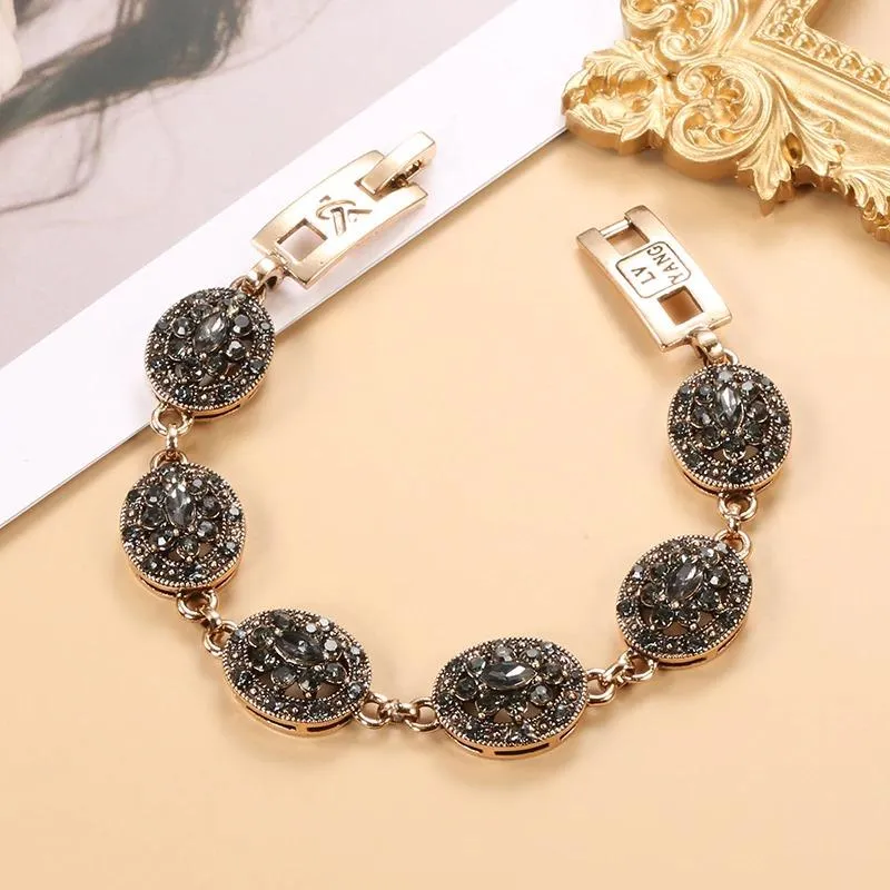 Bohemian Rhinestone Charm Bracelet