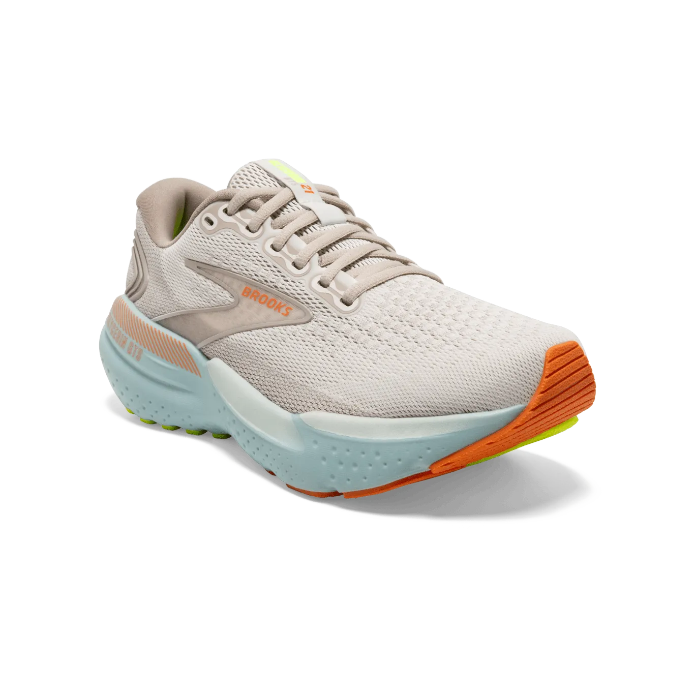 Brooks Glycerin GTS 21 (B Width) - Coconut/Aqua (Womens)