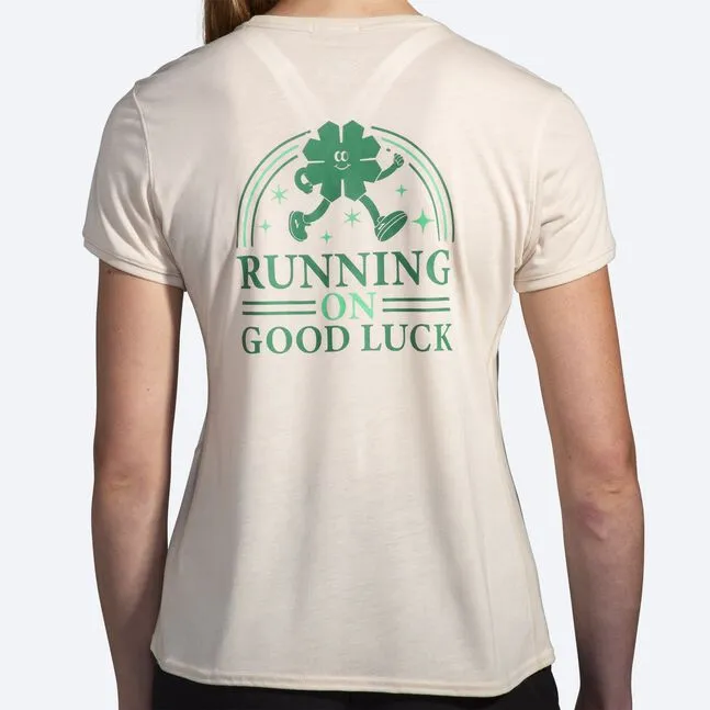 Brooks Women's Distance Short Sleeve run lucky