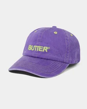 Butter Goods - Rounded Logo 6 Panel Hat - Purple