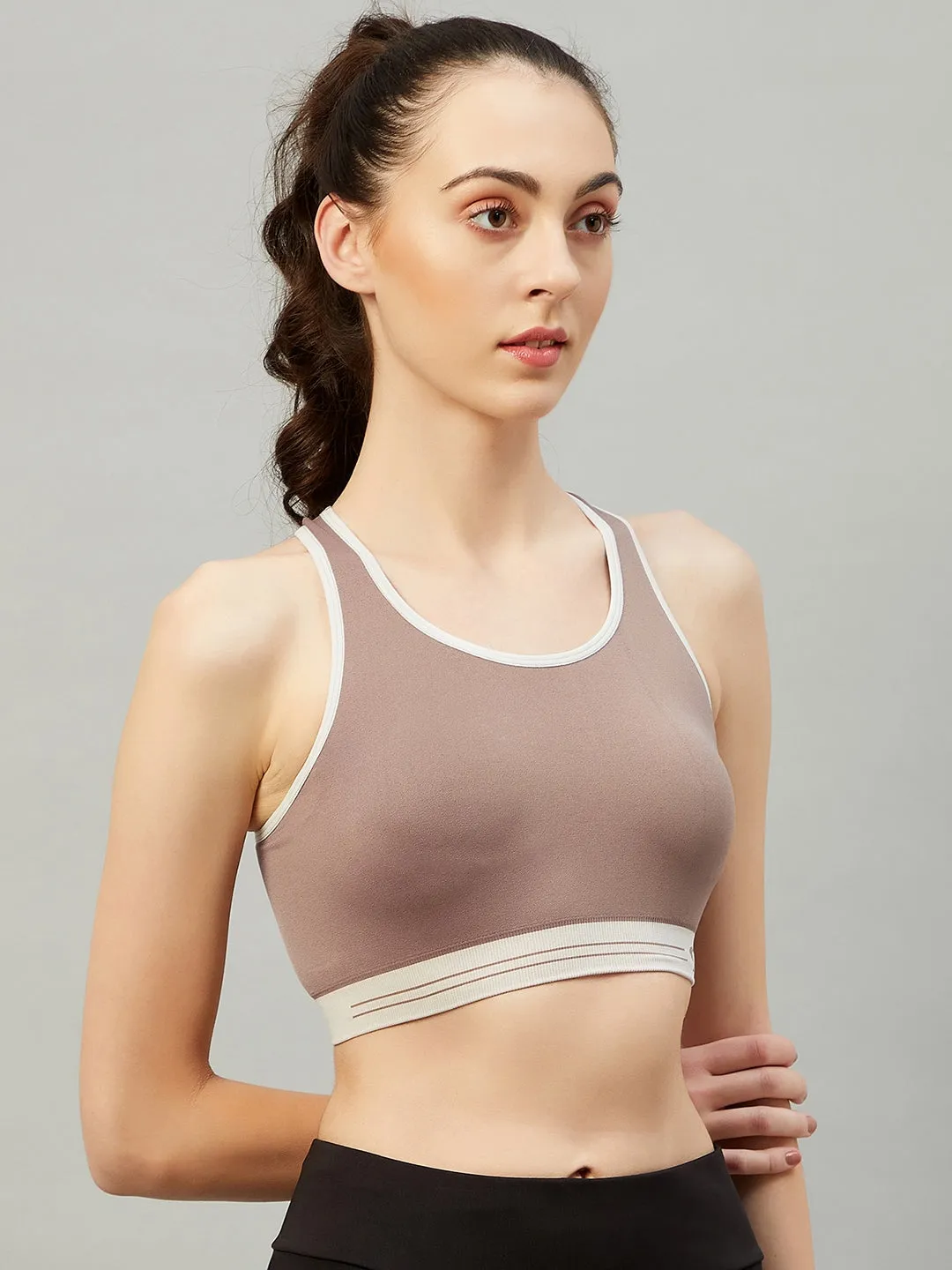C9 Airwear Seamless Sports Bra For Girls - Brown