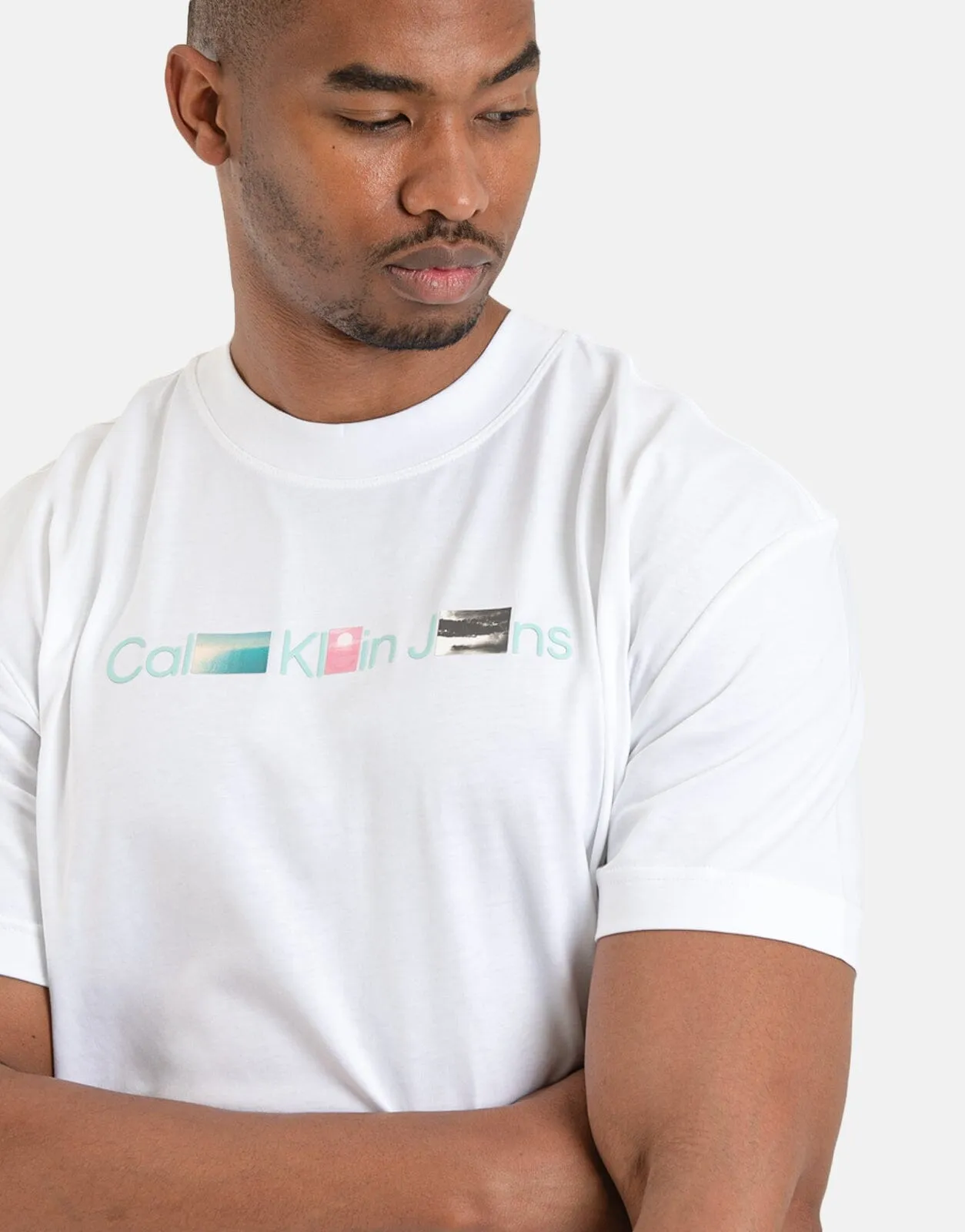 Calvin Klein Photoprint Institutional White T-Shirt