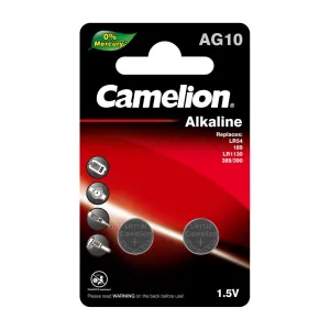 Camelion AG10 / 389 / LR1130 1.5V Coin Cell Battery Pack of 2
