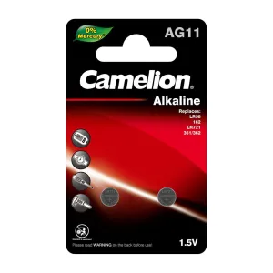 Camelion AG11 / 362 / LR721 1.5V Coin Cell Battery Pack of 2