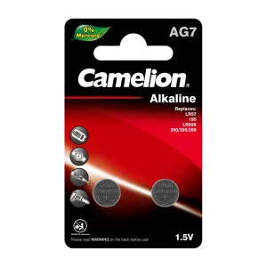 Camelion AG7 / 395 / LR926 1.5V Coin Cell Battery Pack of 2