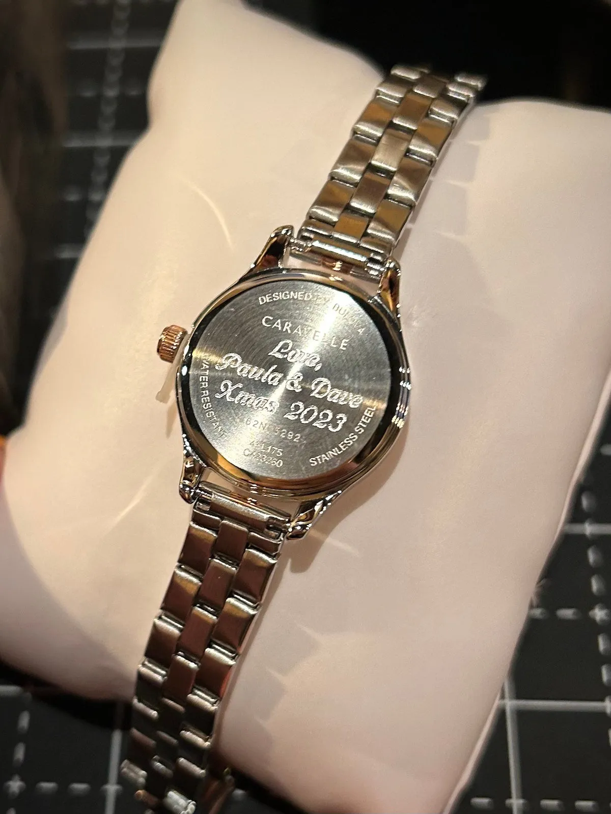 Caravelle by Bulova Ladies Traditional Stainless Steel & Rose Gold Watch