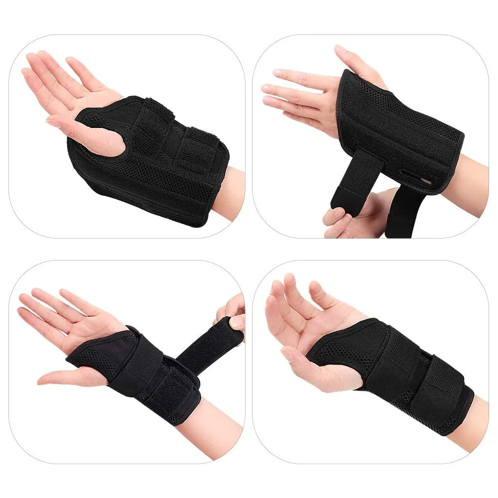 Carpal Tunnel Wrist Brace Support With Metal Stabilizer-Left(L/XL)