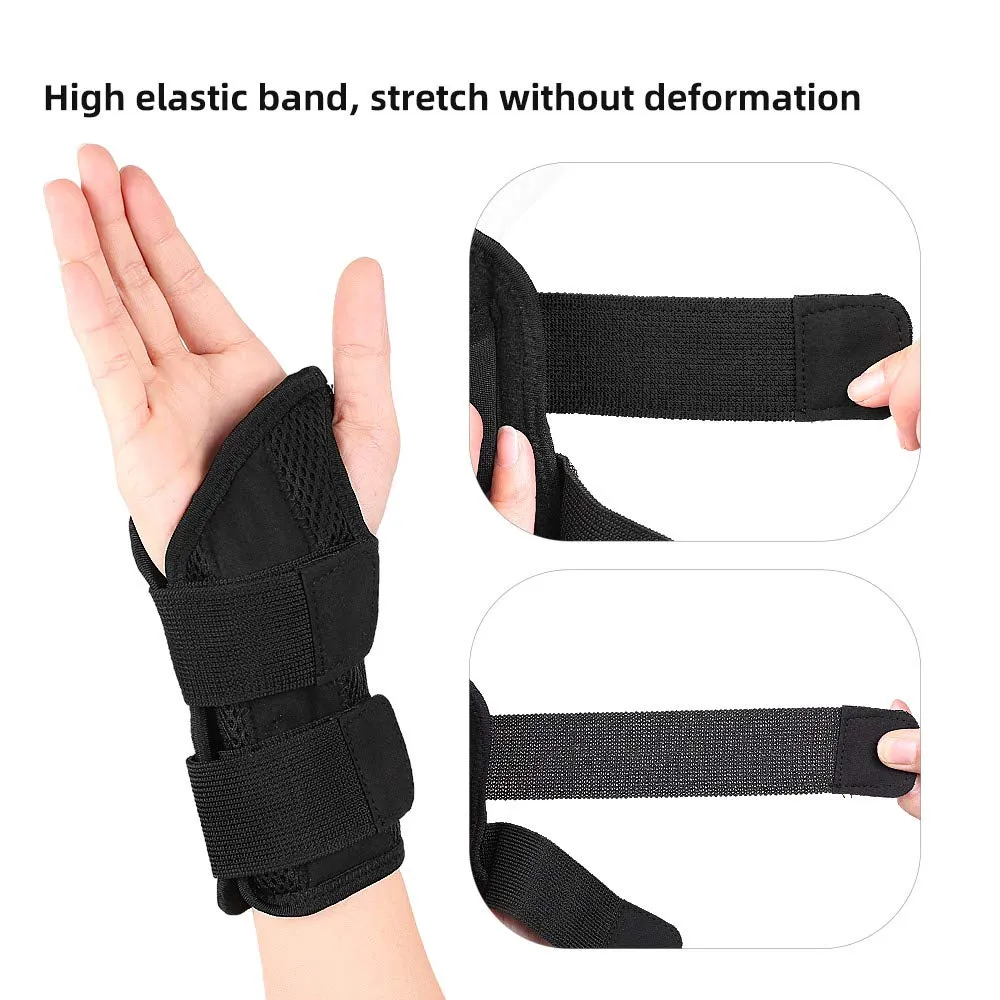Carpal Tunnel Wrist Brace Support With Metal Stabilizer-Left(L/XL)