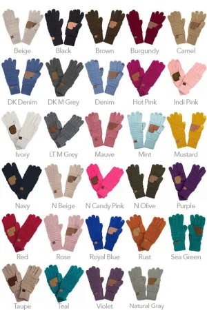 C.C Knitted Touch Screen Compatible Gloves