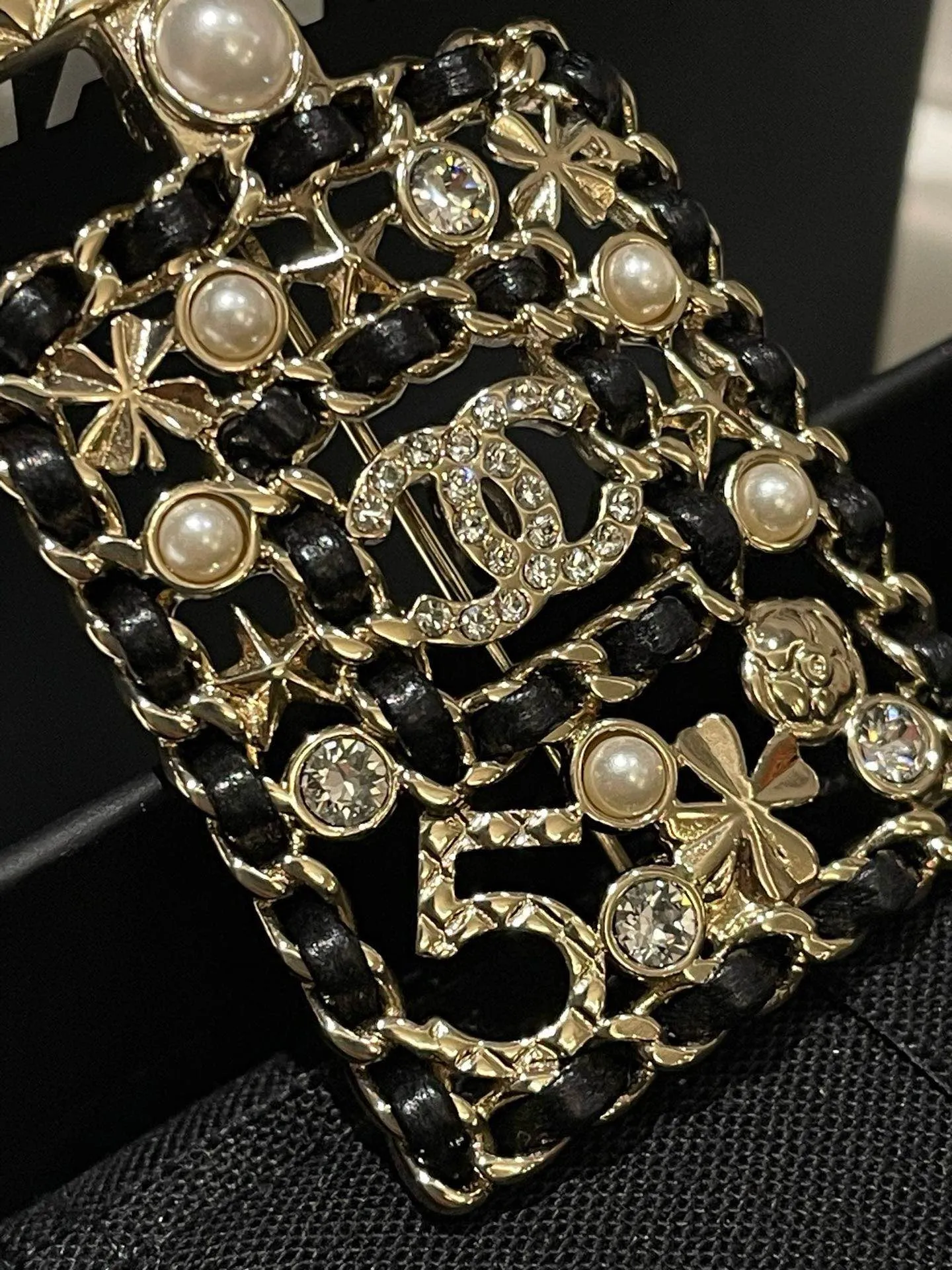 Chanel 21V No.5 Bottle Brooch Gold Brooches
