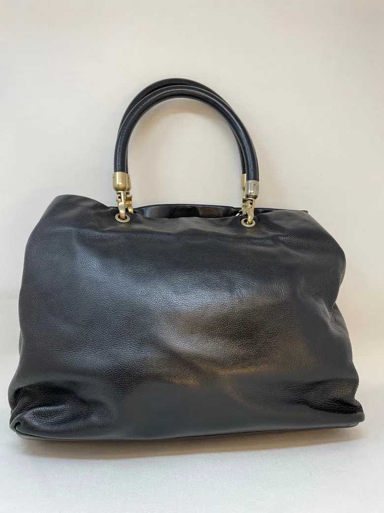 Chanel Calfskin Tote Bag Black Large