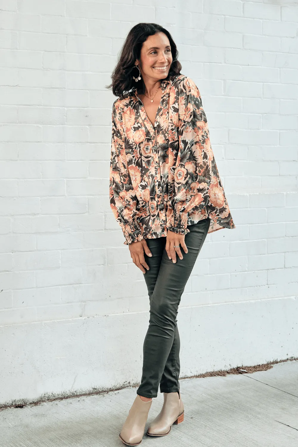 Claudia Collared Long Sleeve Top