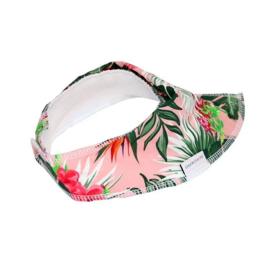 CLEARANCE Chuckles & Caz Dribble Bib Pink Hawaiian