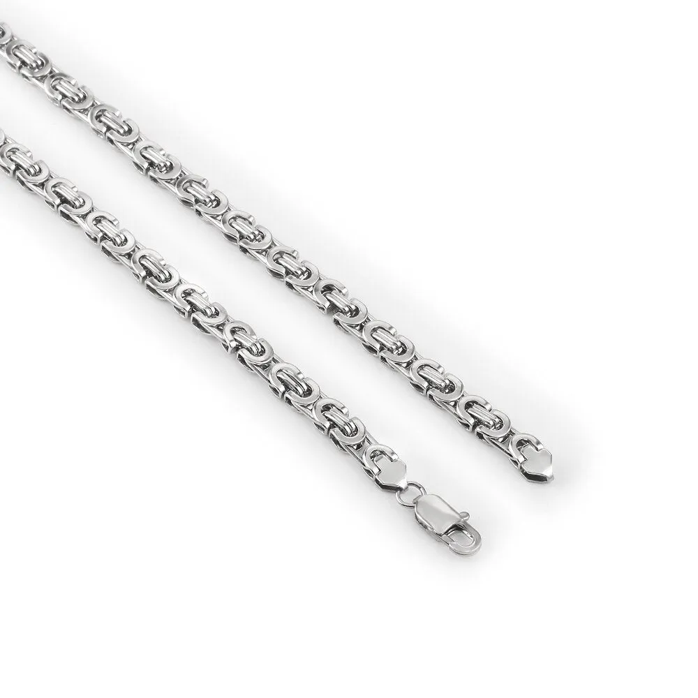 Cross Pendant Necklace Chains Hip Hop Stainless Steel Byzantine Emperor Chain Necklaces