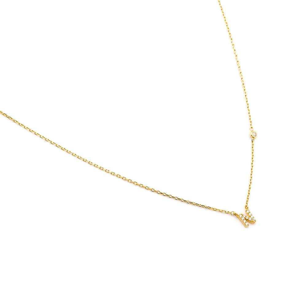 CZ Initial Necklace