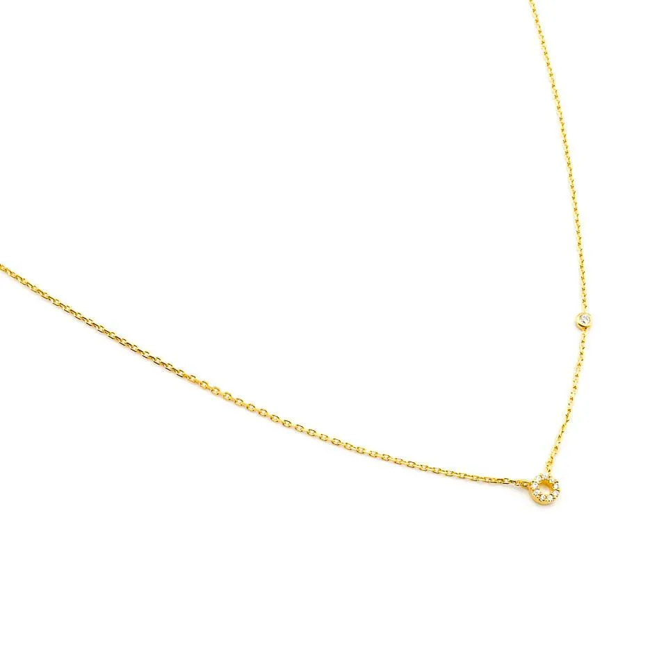 CZ Initial Necklace