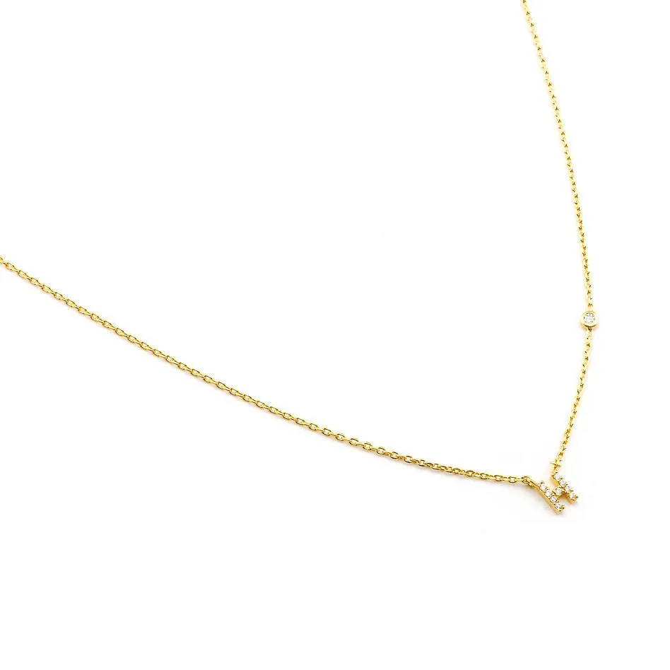 CZ Initial Necklace