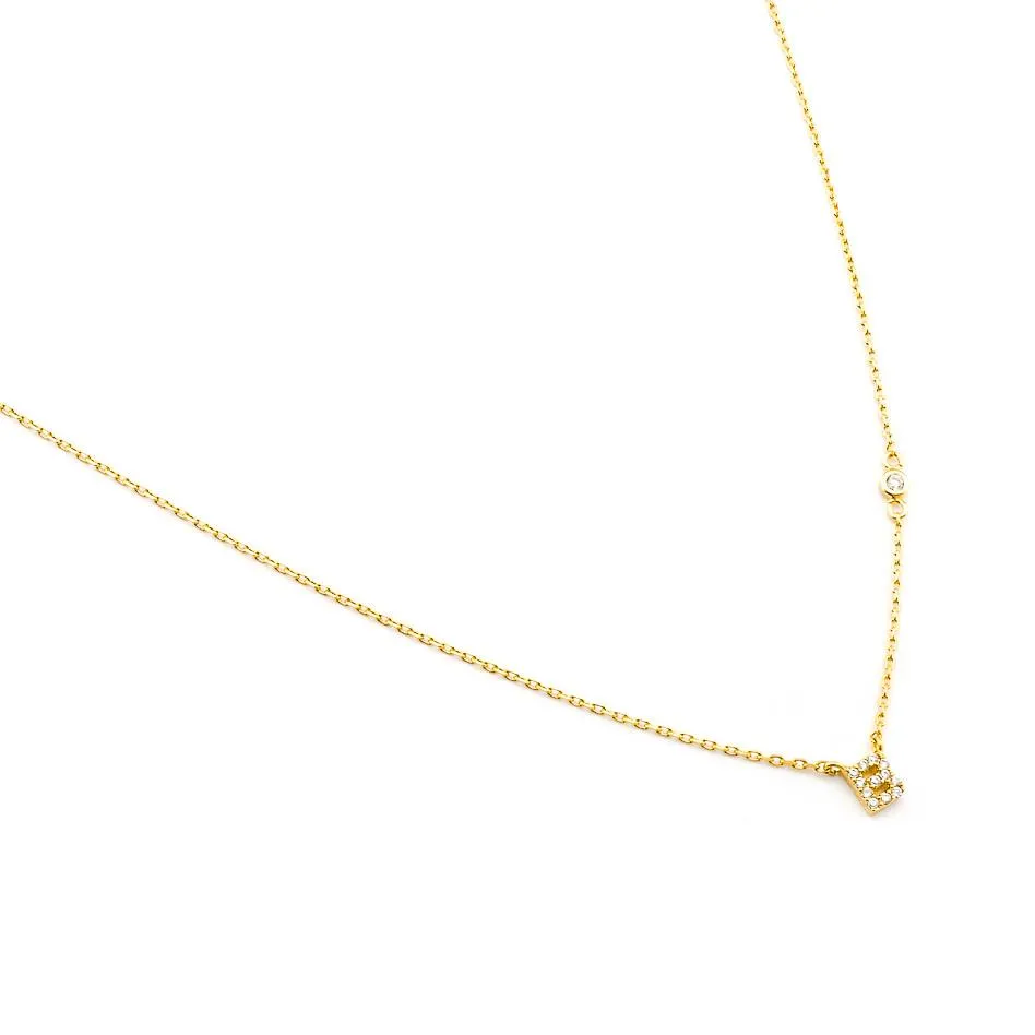 CZ Initial Necklace