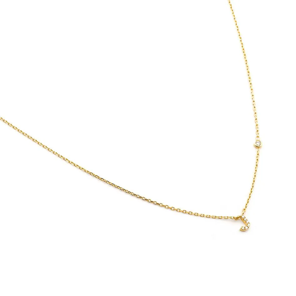 CZ Initial Necklace