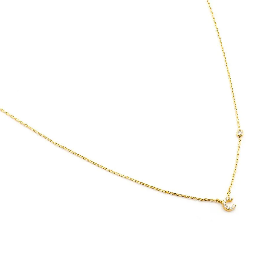 CZ Initial Necklace