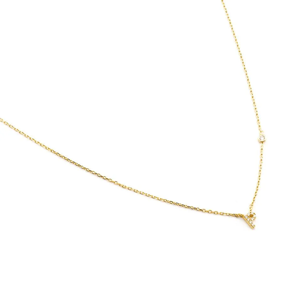 CZ Initial Necklace