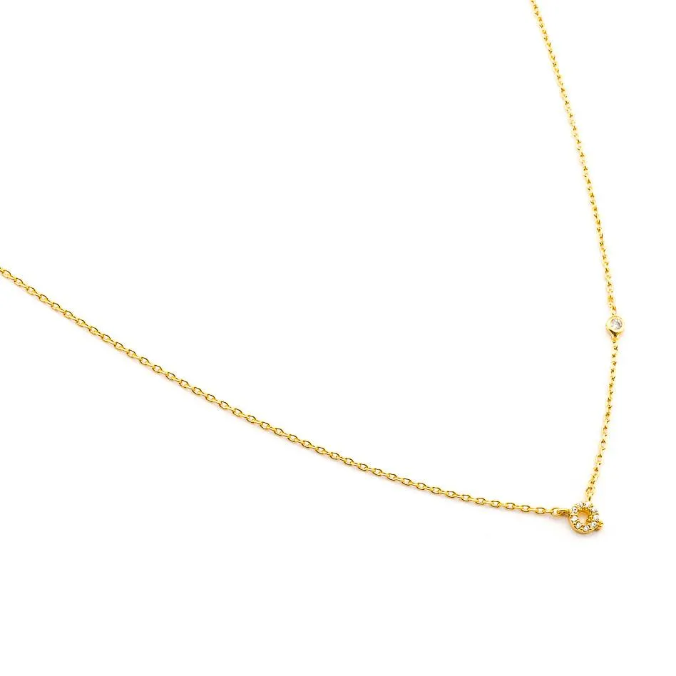 CZ Initial Necklace