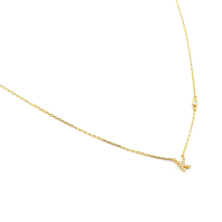 CZ Initial Necklace