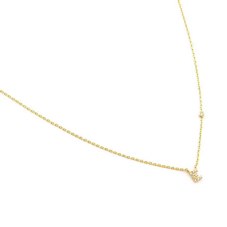 CZ Initial Necklace