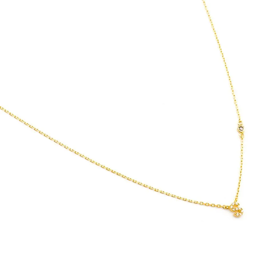 CZ Initial Necklace