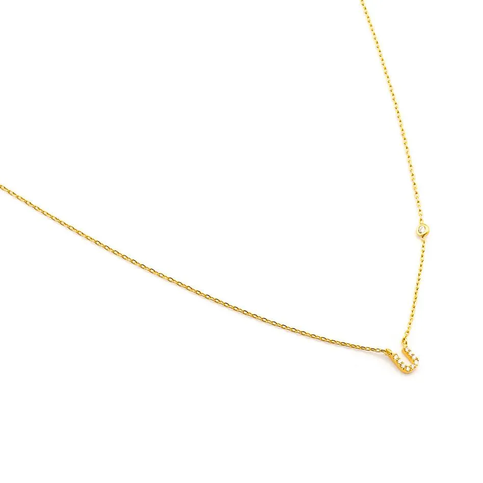 CZ Initial Necklace
