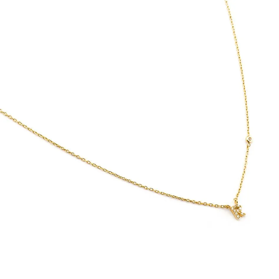 CZ Initial Necklace