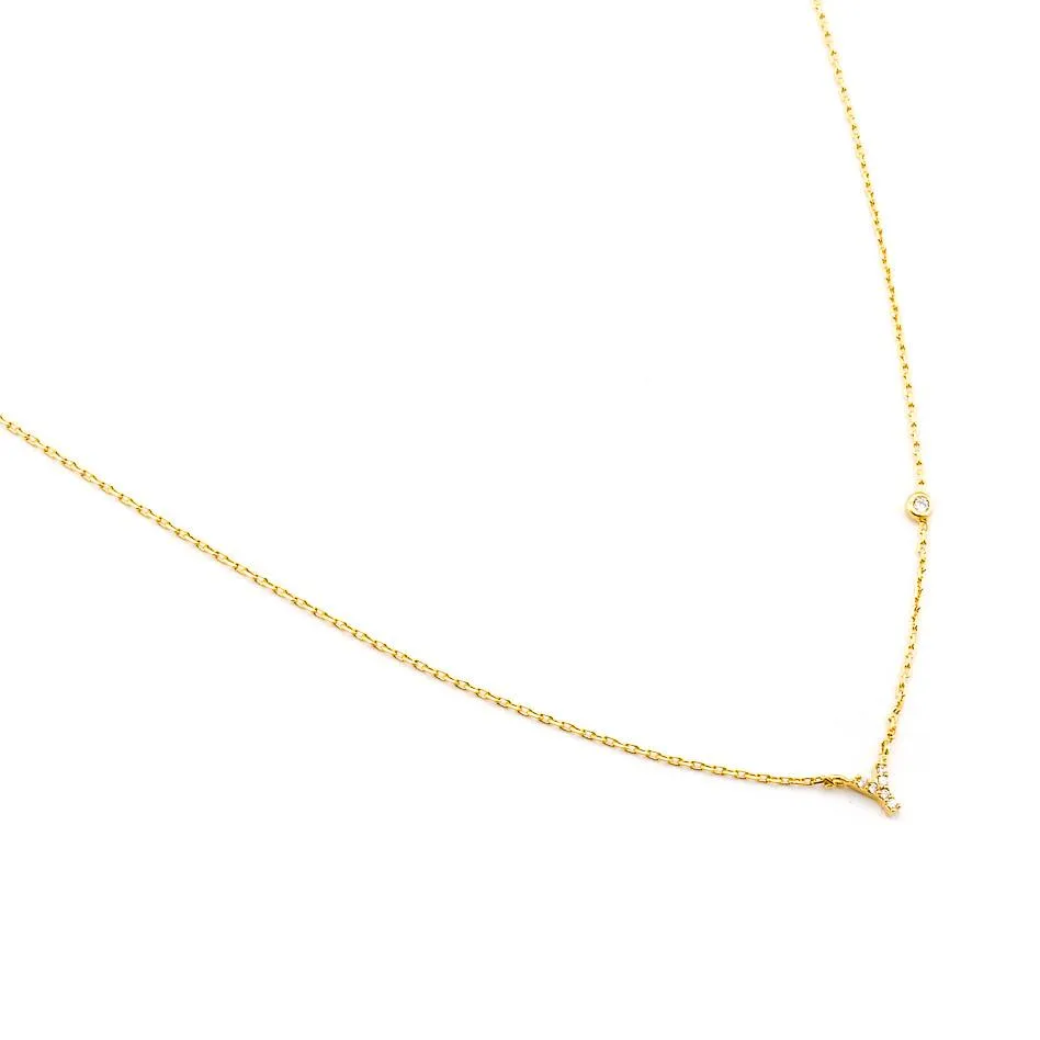 CZ Initial Necklace