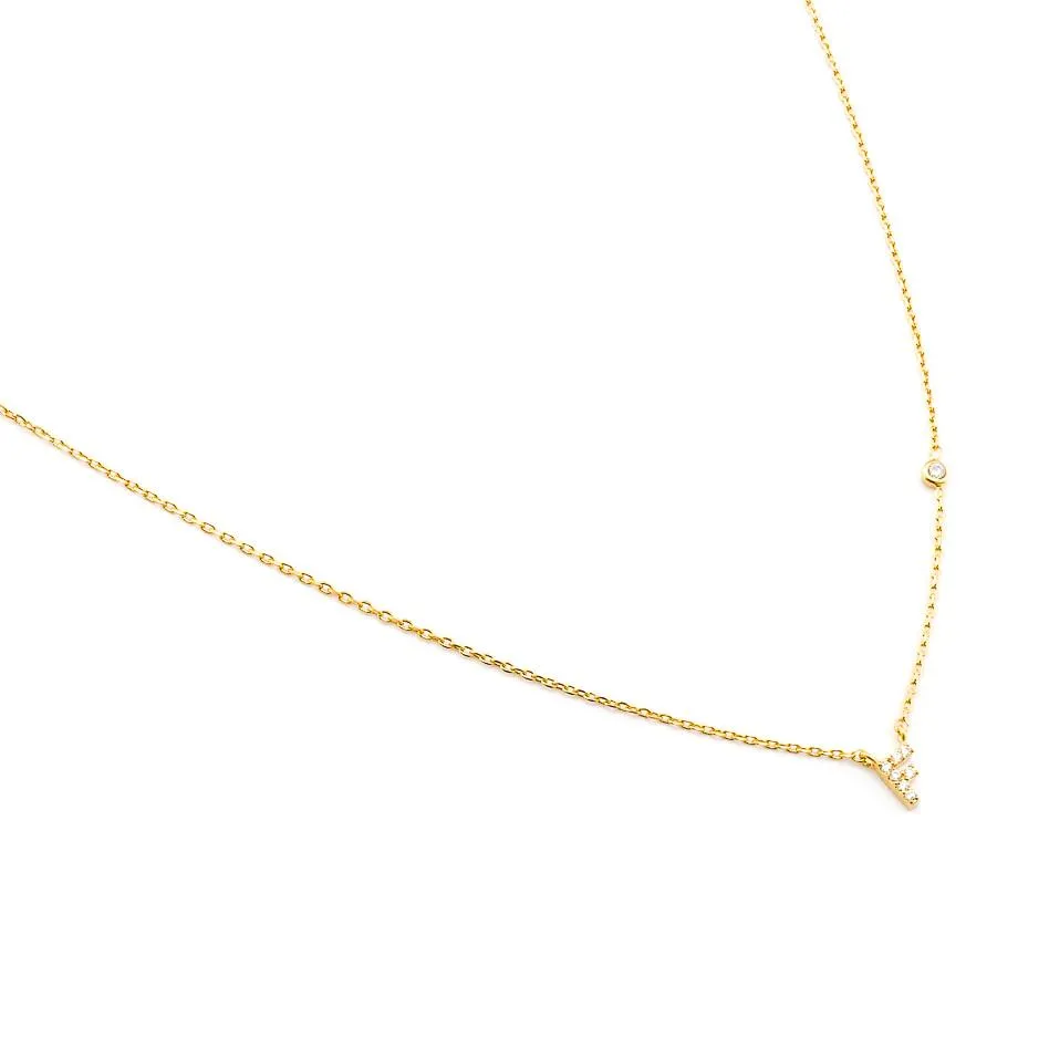 CZ Initial Necklace