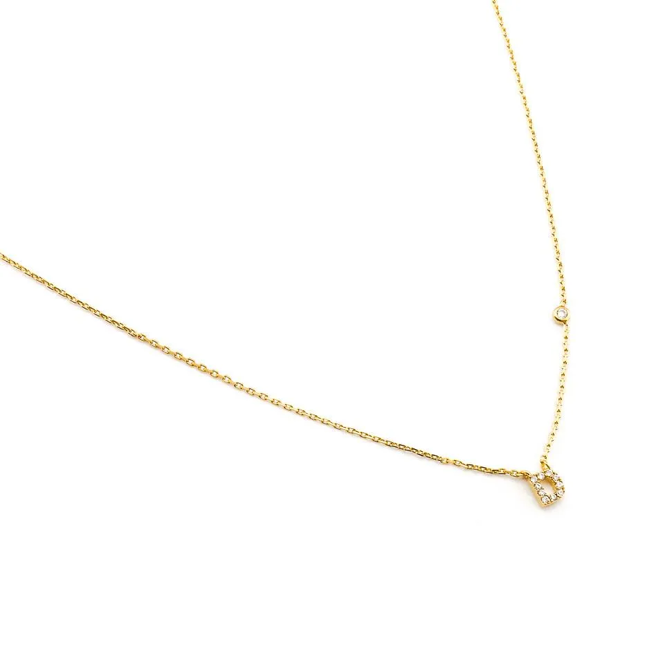 CZ Initial Necklace