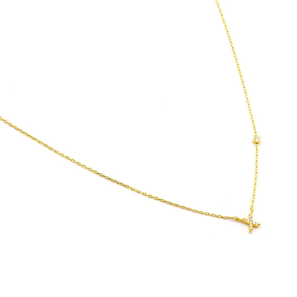 CZ Initial Necklace
