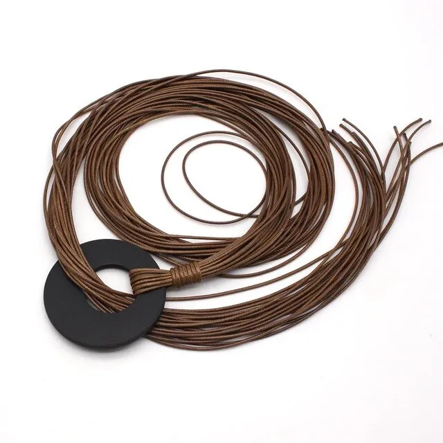 D&D Handmade Punk Leather Pendant Necklaces