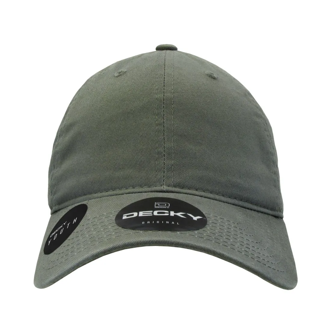 Decky 7005 Kids Youth Washed Cotton Hats Low Crown 6 Panel Dad Caps Relaxed