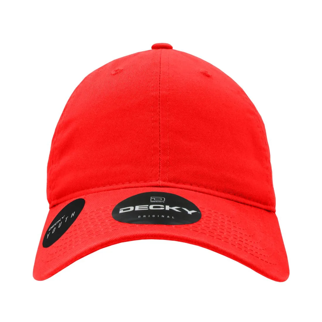 Decky 7005 Kids Youth Washed Cotton Hats Low Crown 6 Panel Dad Caps Relaxed