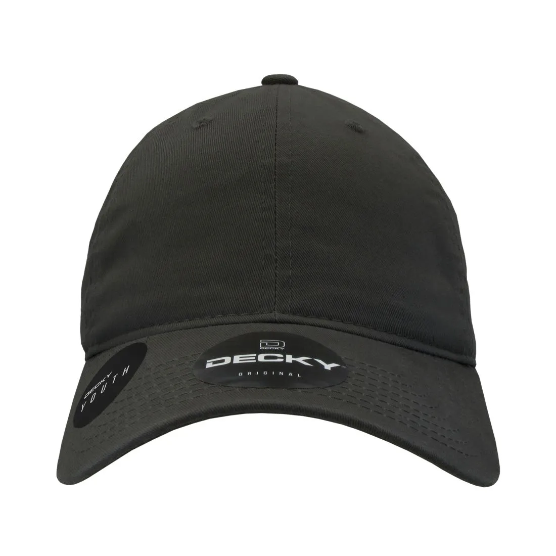 Decky 7005 Kids Youth Washed Cotton Hats Low Crown 6 Panel Dad Caps Relaxed