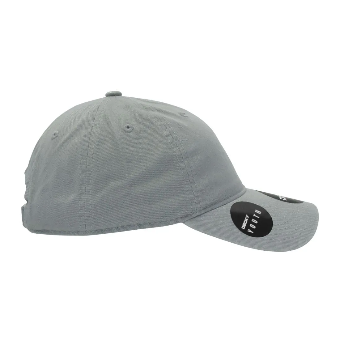 Decky 7005 Kids Youth Washed Cotton Hats Low Crown 6 Panel Dad Caps Relaxed