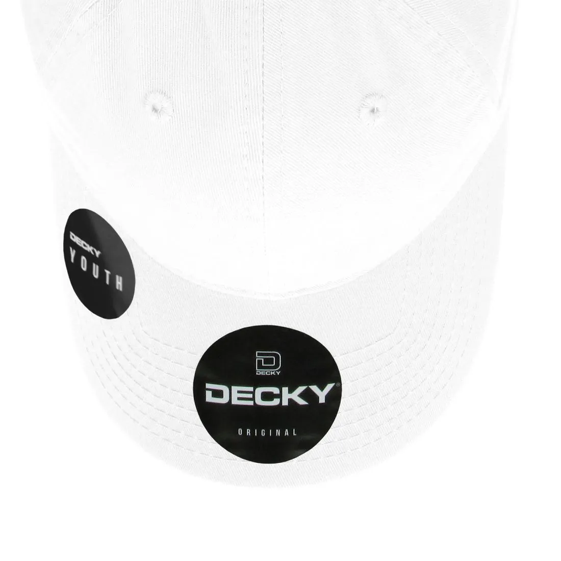 Decky 7005 Kids Youth Washed Cotton Hats Low Crown 6 Panel Dad Caps Relaxed
