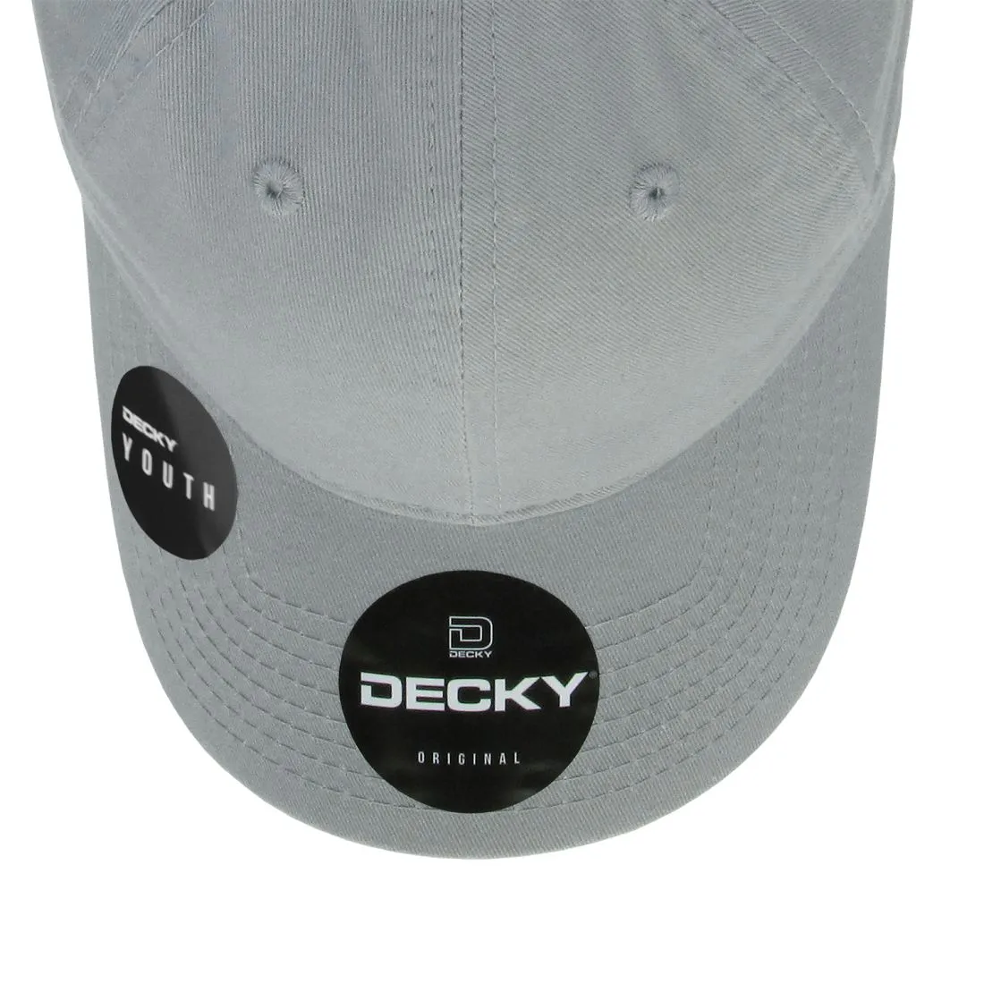 Decky 7005 Kids Youth Washed Cotton Hats Low Crown 6 Panel Dad Caps Relaxed