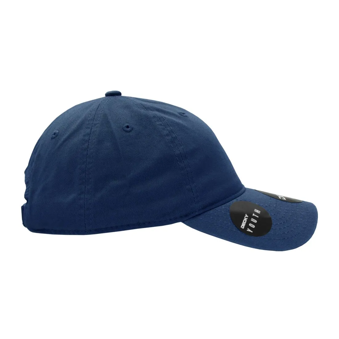 Decky 7005 Kids Youth Washed Cotton Hats Low Crown 6 Panel Dad Caps Relaxed
